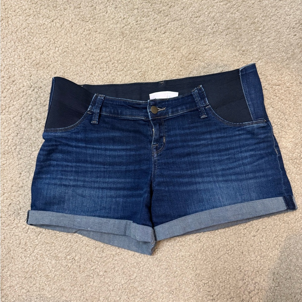 Isabel Maternity Deep Blue Denim Shorts